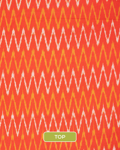 Pochampally Ikat Weave Cotton 3PC Unstiched Suit Set