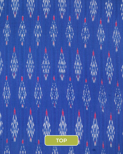 Pochampally Ikat Weave Cotton 3PC Unstiched Suit Set