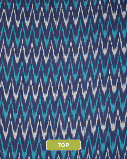 Pochampally Ikat Weave Cotton 3PC Unstiched Suit Set