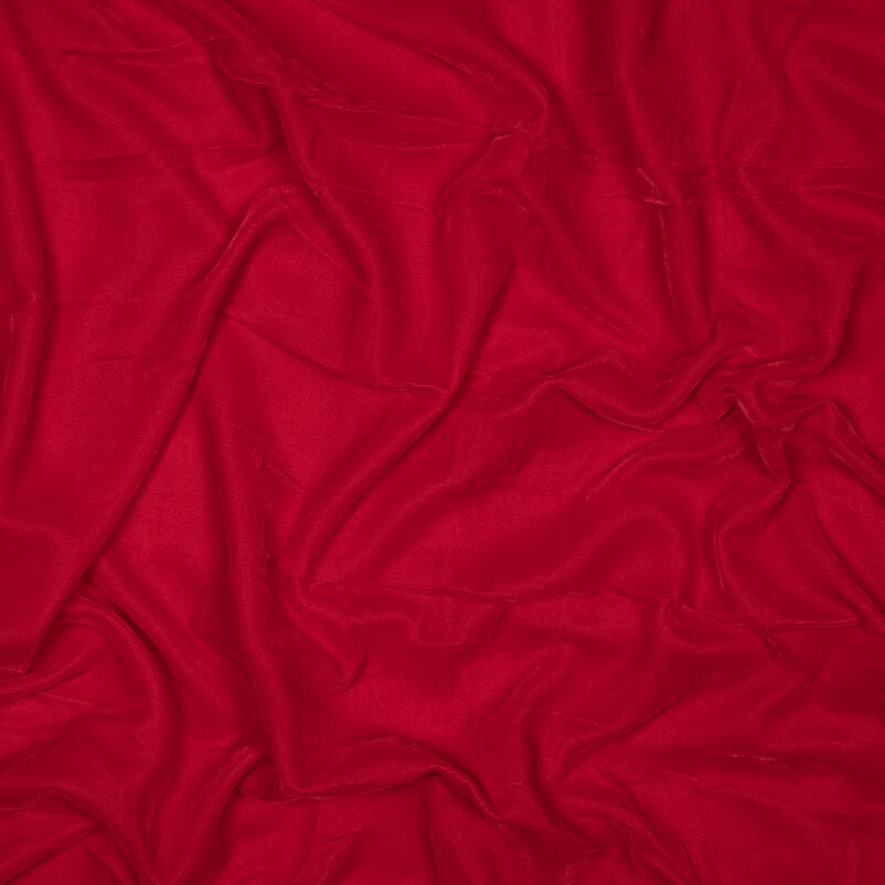 Indian Red Plain Export Quality Micro Velvet Fabric