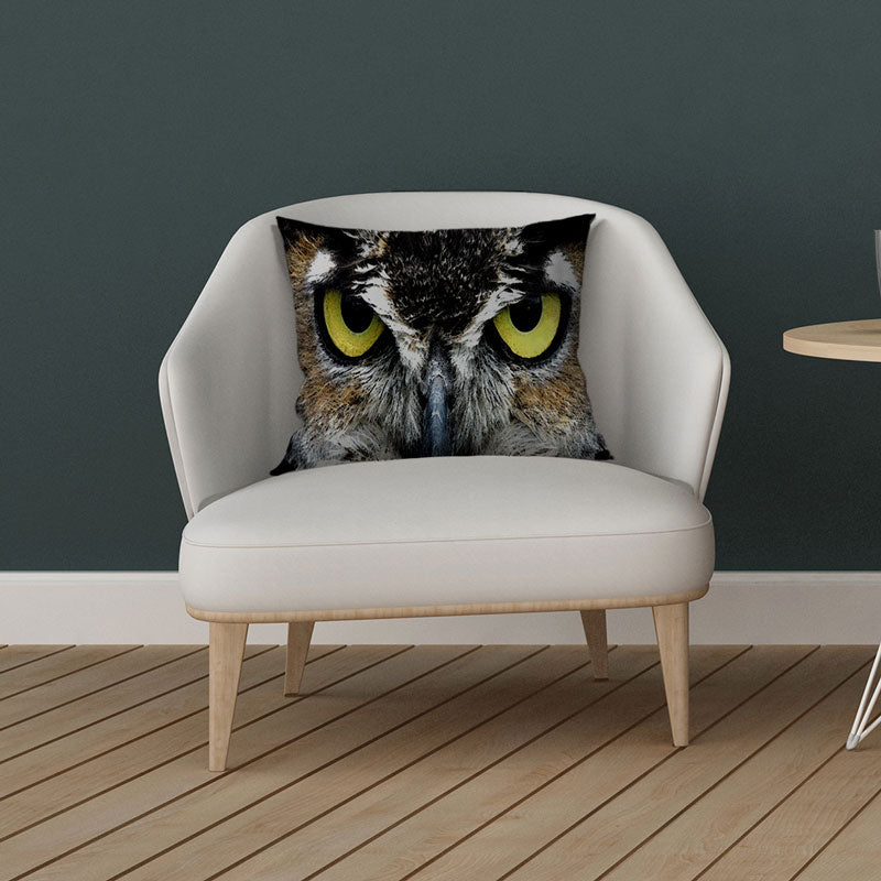 Jute Cute Owl Theme For Cushion Cover