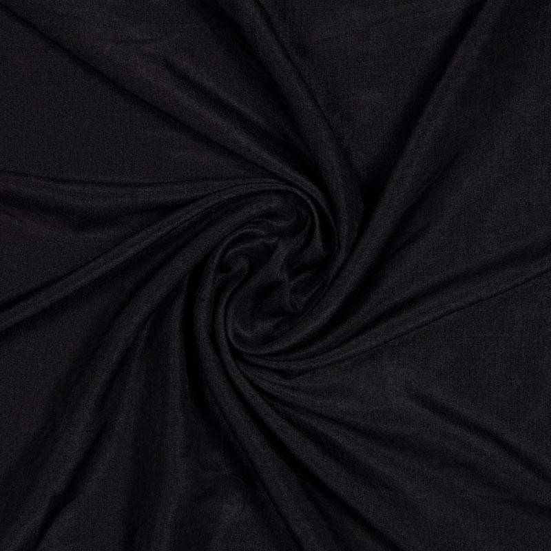 Black Plain Silk Fabric