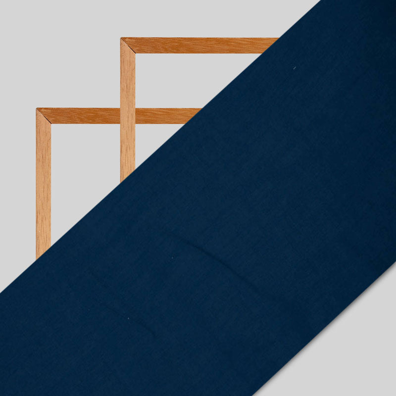 Prussian Blue Plain Modal Satin Fabric