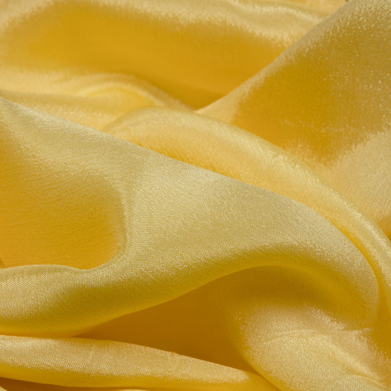 Pastle Yellow Plain Pure Chinnon Chiffon Fabric
