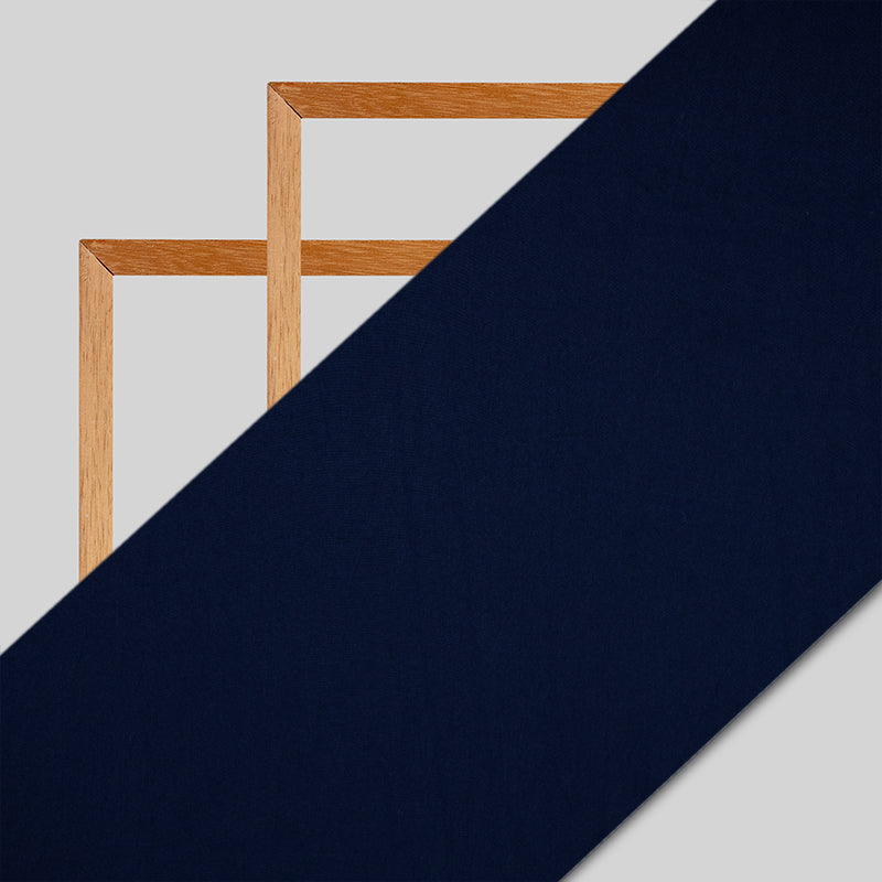 Navy Blue Plain Micro Crepe Fabric