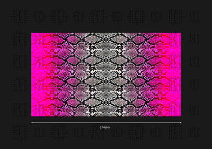 Pink And Black Animal Pattern Unstitched Georgette Kaftan