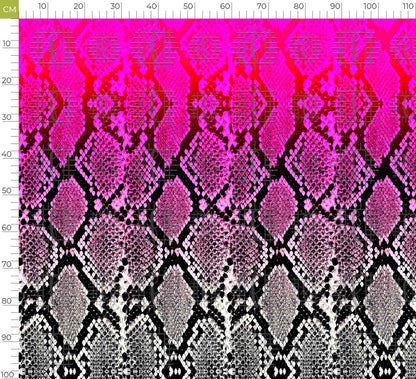 Pink And Black Animal Pattern Unstitched Georgette Kaftan
