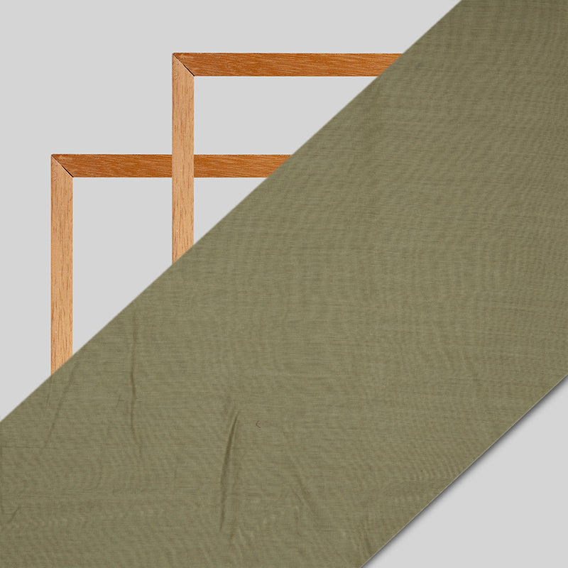 Mehendi Plain Pure Chanderi Fabric